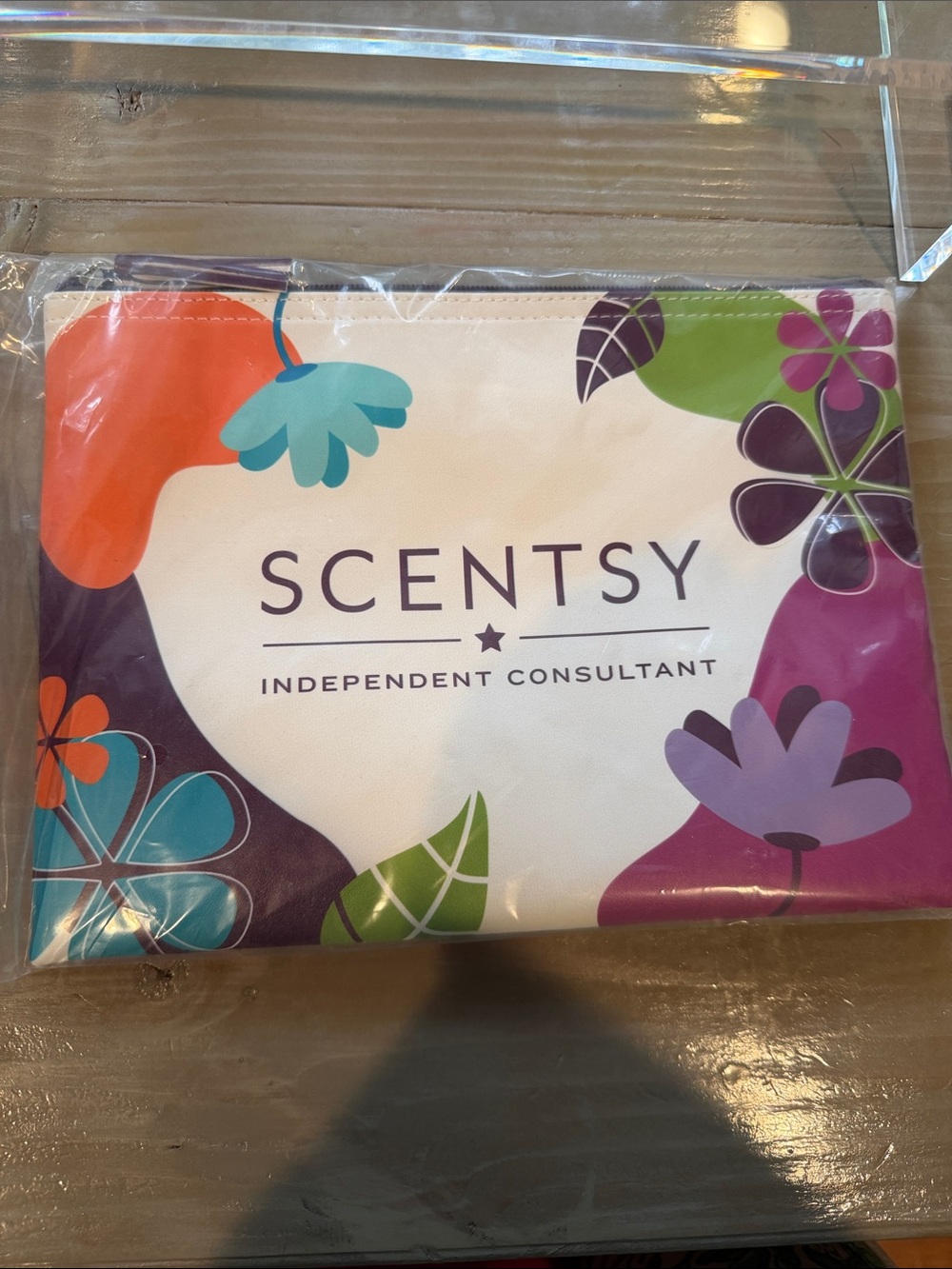Scentsy Floral Consultant Zipper Pouch - Purple, Teal, Green, Orange